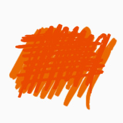 橙色线条粉笔免抠图案