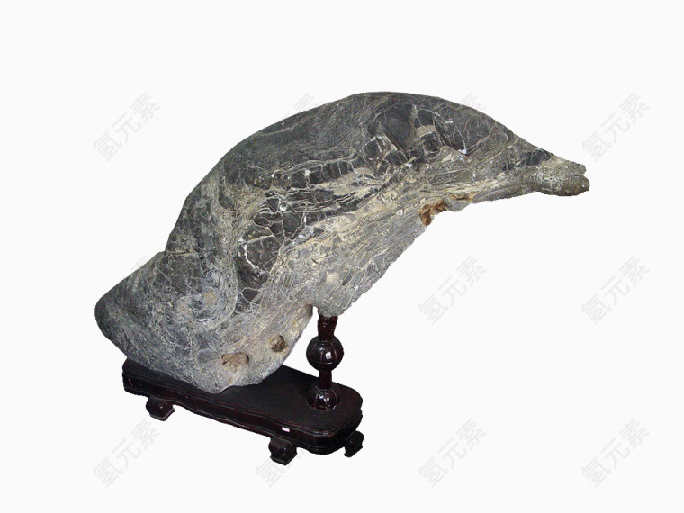 海豚状灵璧天然奇石免抠图片