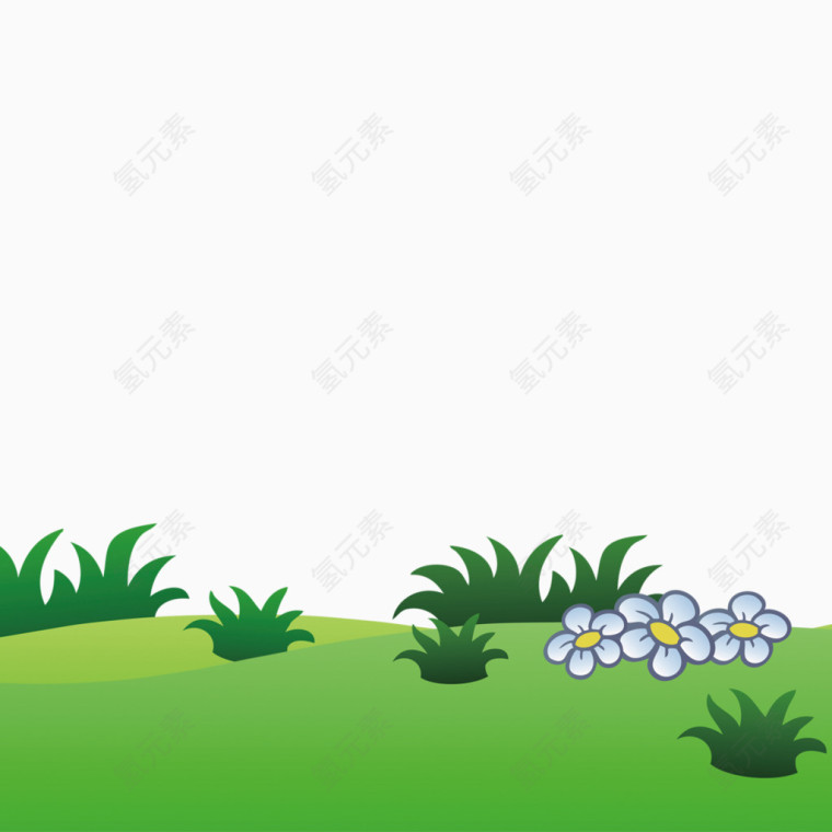 草地花朵装饰