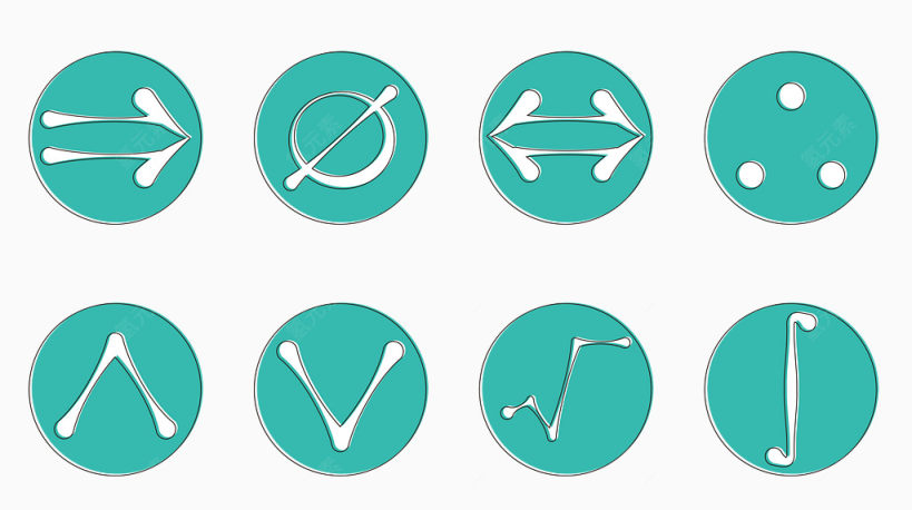 简约数学符号图标设计下载