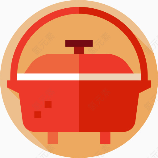 一个红色的砂锅