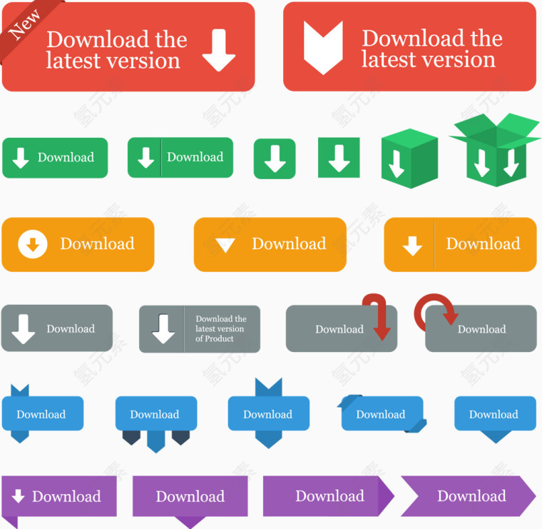 矢量下载按钮