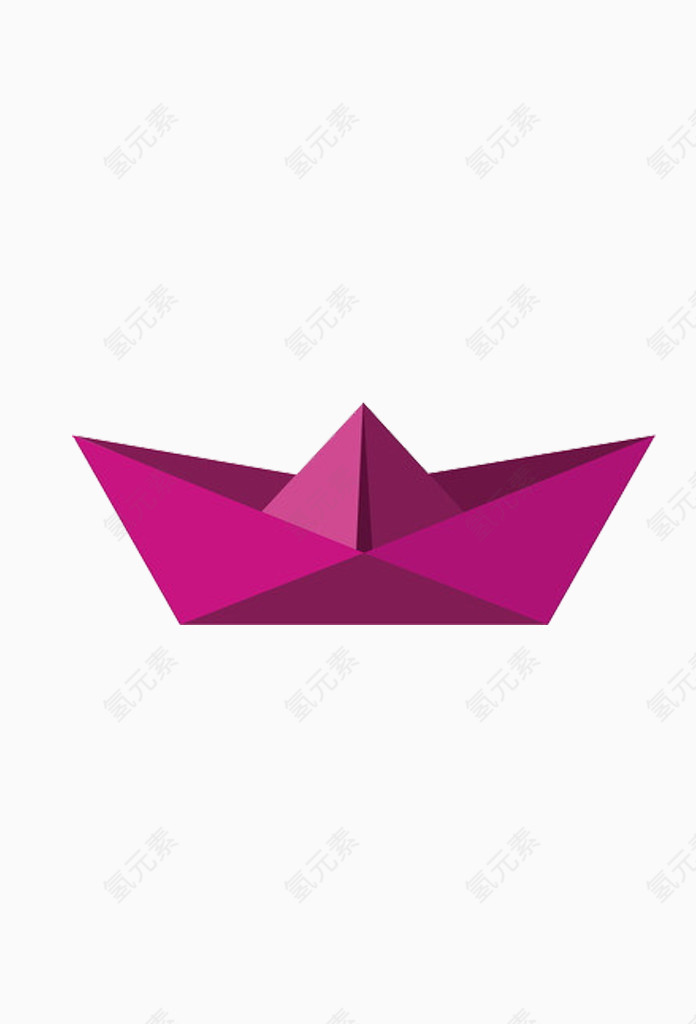 紫色折纸小船