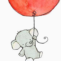 拿气球的小象