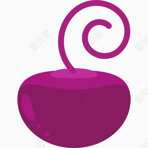 一颗紫色的水果