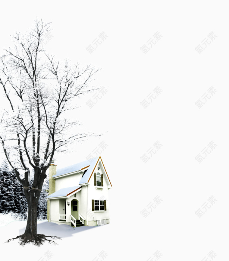 冬季房屋元素