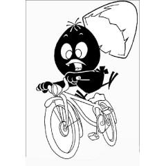 骑自行车的乌鸦