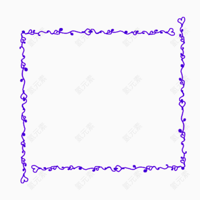 紫色粉笔框架图案