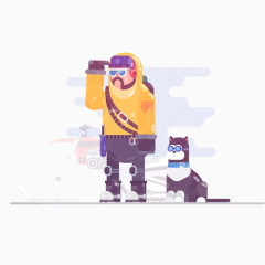 旅行者和他的狗