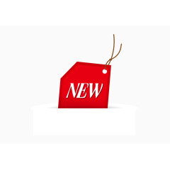 矢量标签英文标签扁平红色