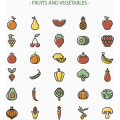 蔬菜水果矢量素材免费下载