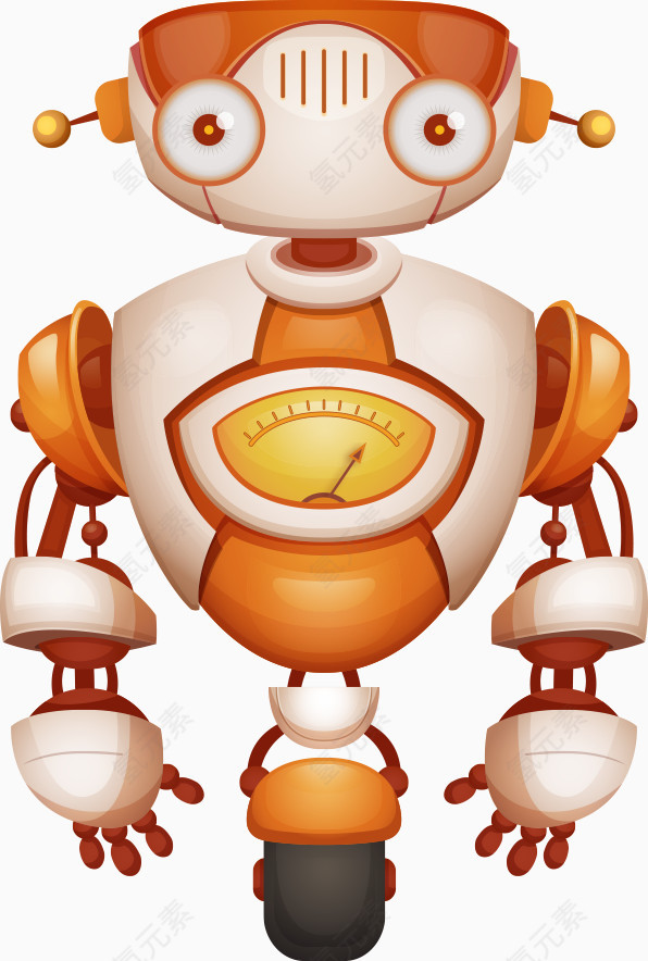 橙色矢量机器人