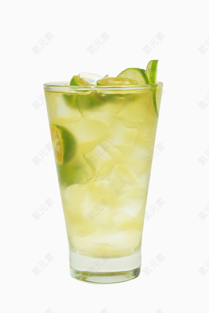 金桔柠檬果汁饮料玻璃杯