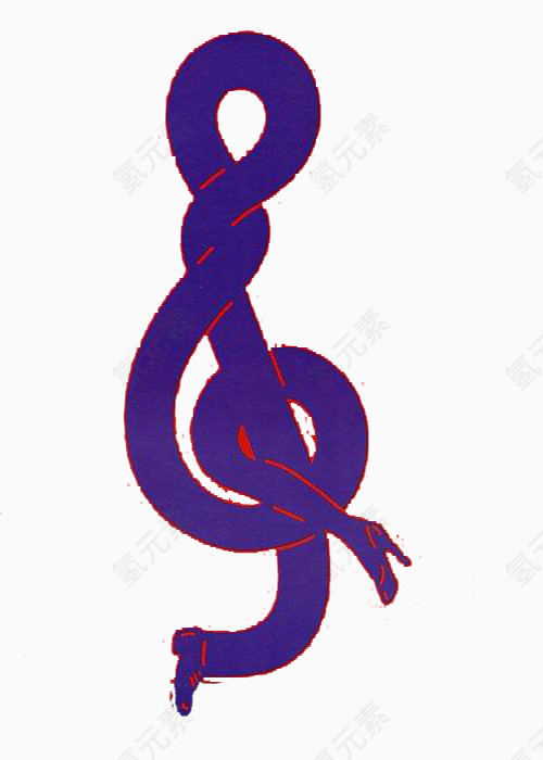 紫色音乐符号