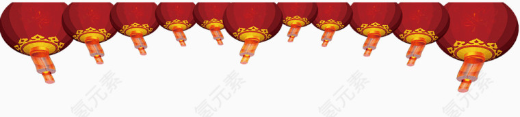 中国风红色灯笼元素