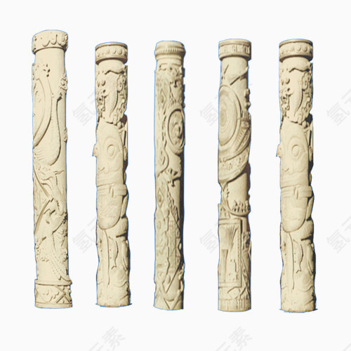 中国风石柱雕塑