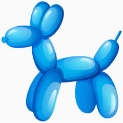 蓝色气球拧的小鹿
