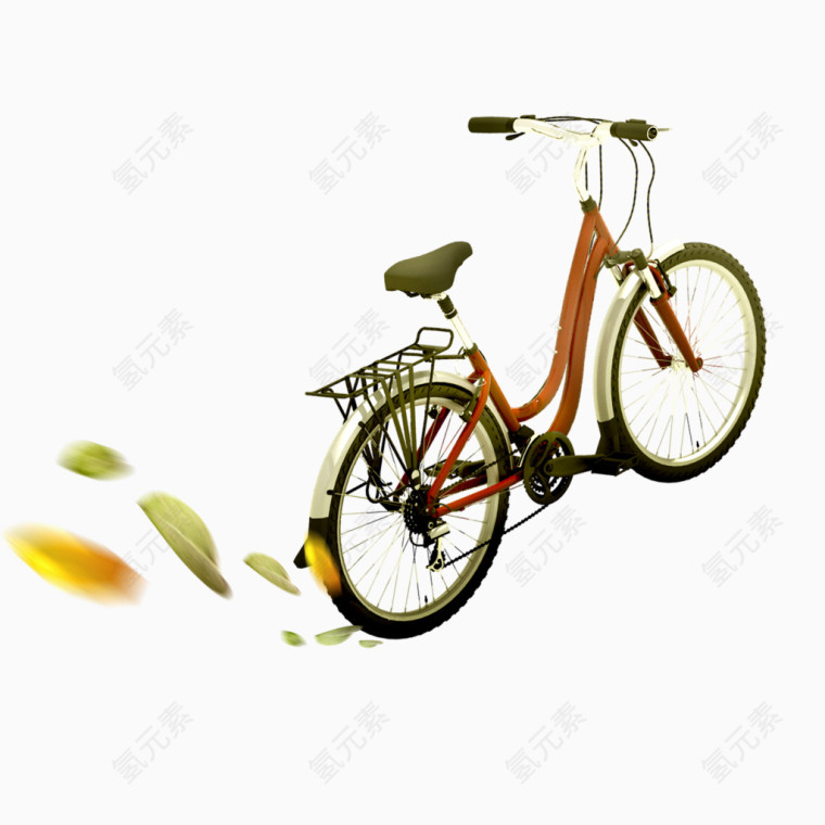 骑行的自行车