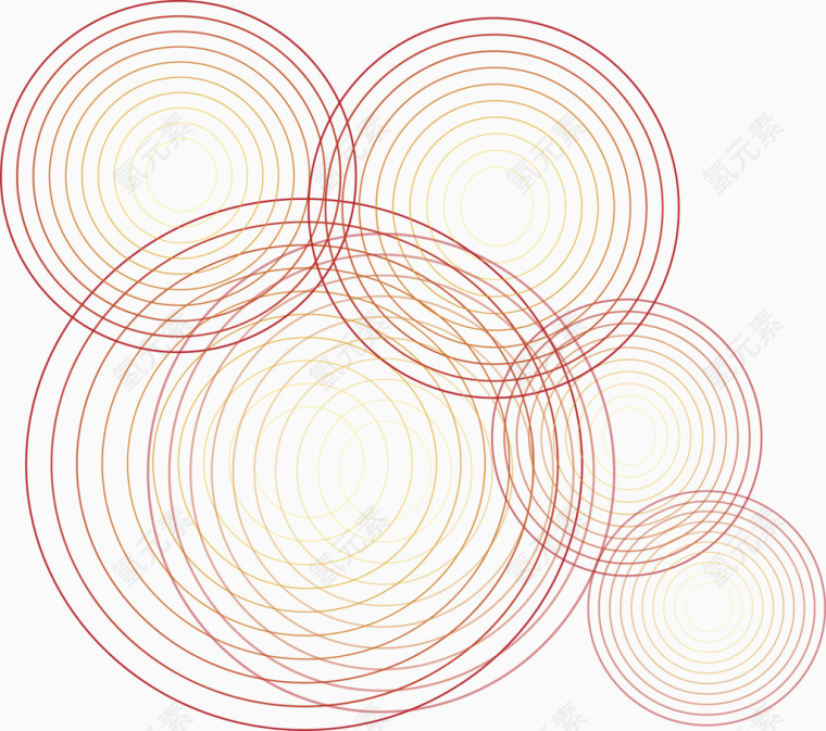 红色圆圈矢量图