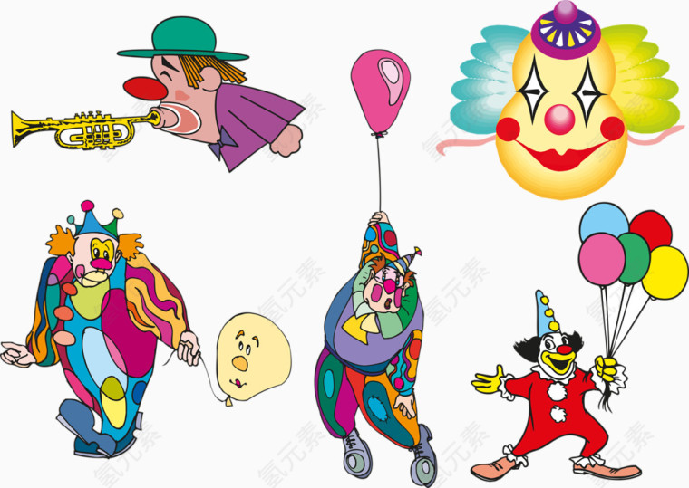 各种形态的小丑表演