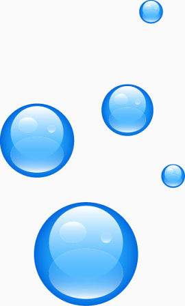 蓝色透明泡泡