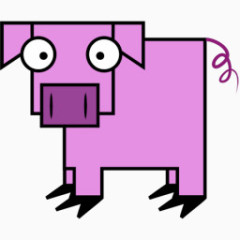 一只粉色的猪