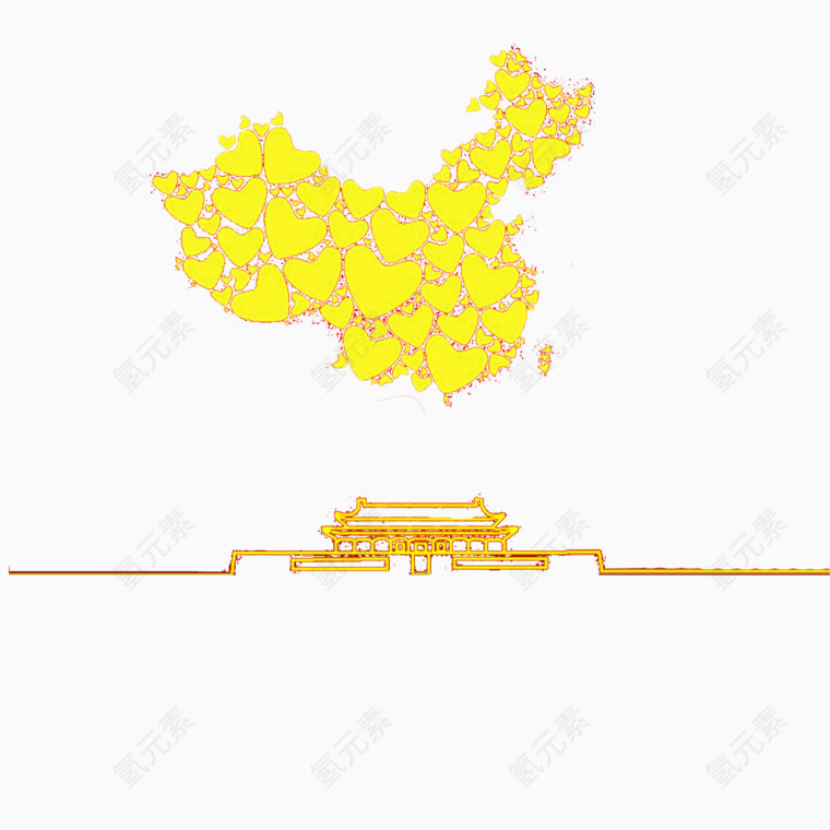 中国地图天安门