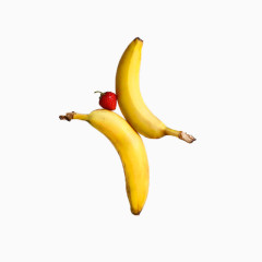 背靠着背的香蕉