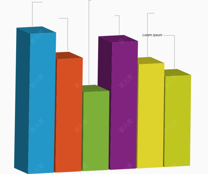 矢量 ppt素材数据比例柱形图下载