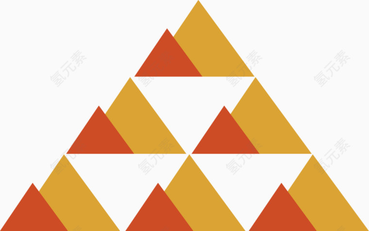 矢量PPT设计三角形堆积图标