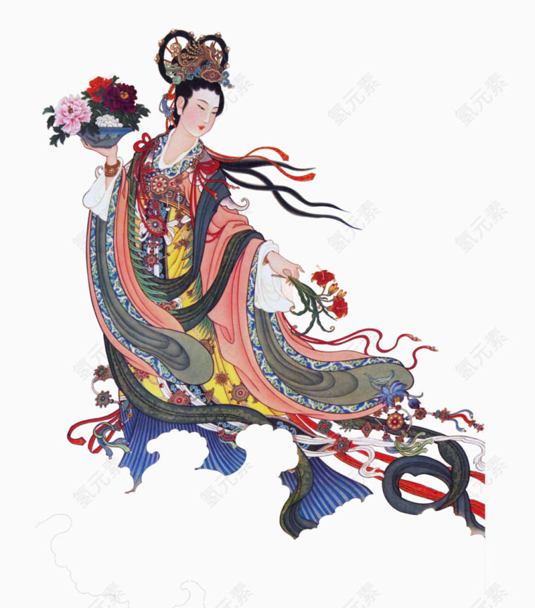 仙女中国风中国画