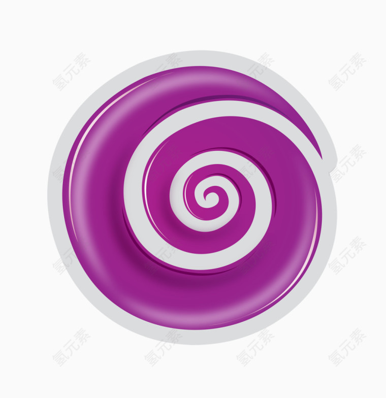简约紫色螺旋矢量图