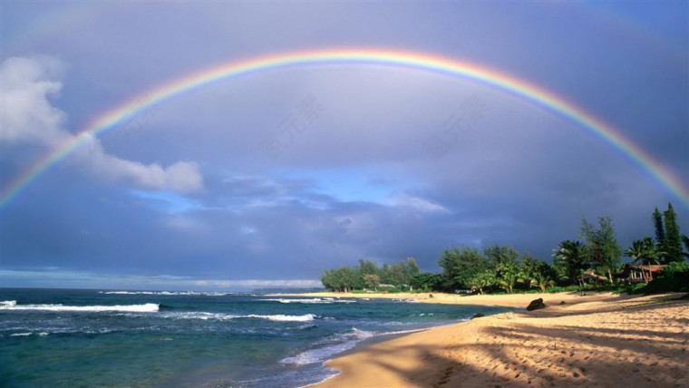 海边的彩虹