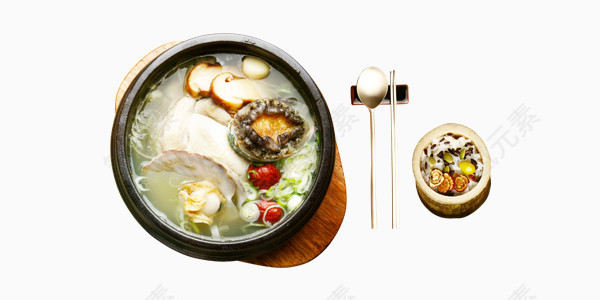 韩式鲍鱼鲜汤装饰图案