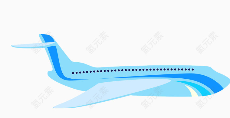 矢量蓝色翱翔蓝天飞机图案