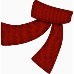 红色创意围巾