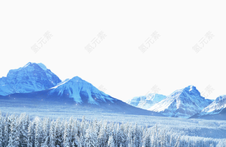 海报装饰雪山背景