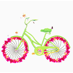 鲜花做的单车