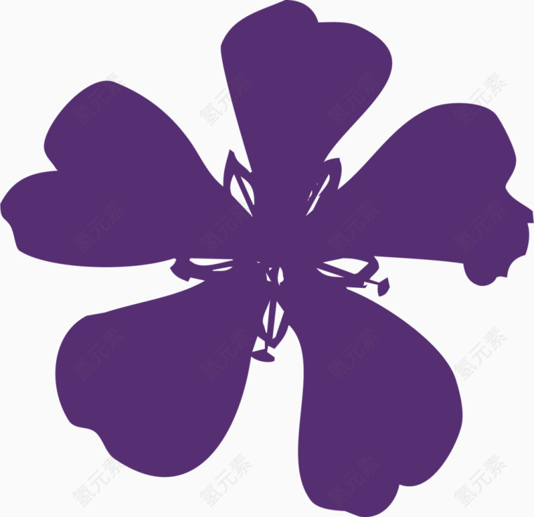 矢量紫色小花装饰图案