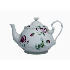 彩绘花纹茶壶