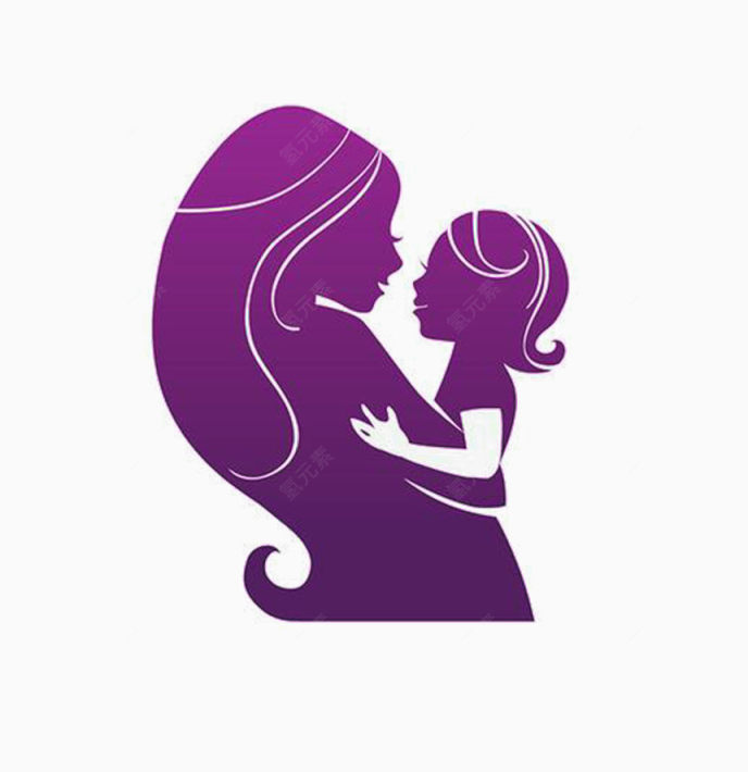 紫色矢量母婴下载