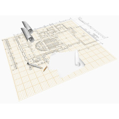 商务建筑施工图矢量