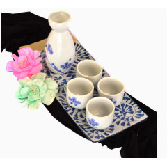 日式茶具矢量素材