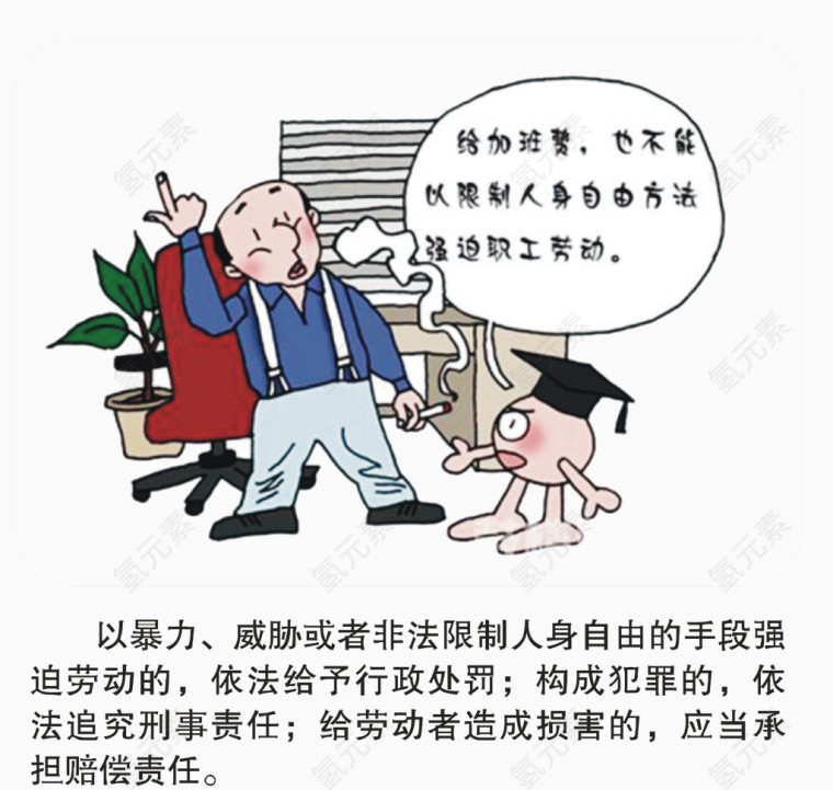 矢量强迫劳动赔偿素材