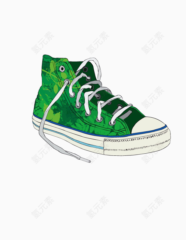 绿色潮流布鞋