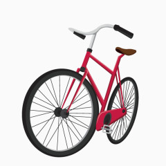 个性粉色自行车