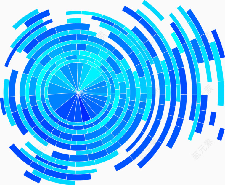 矢量蓝色圆形