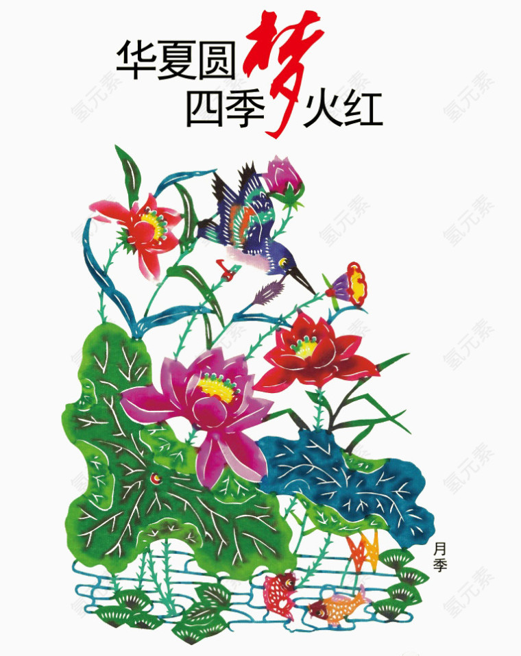 花丛中的小鸟