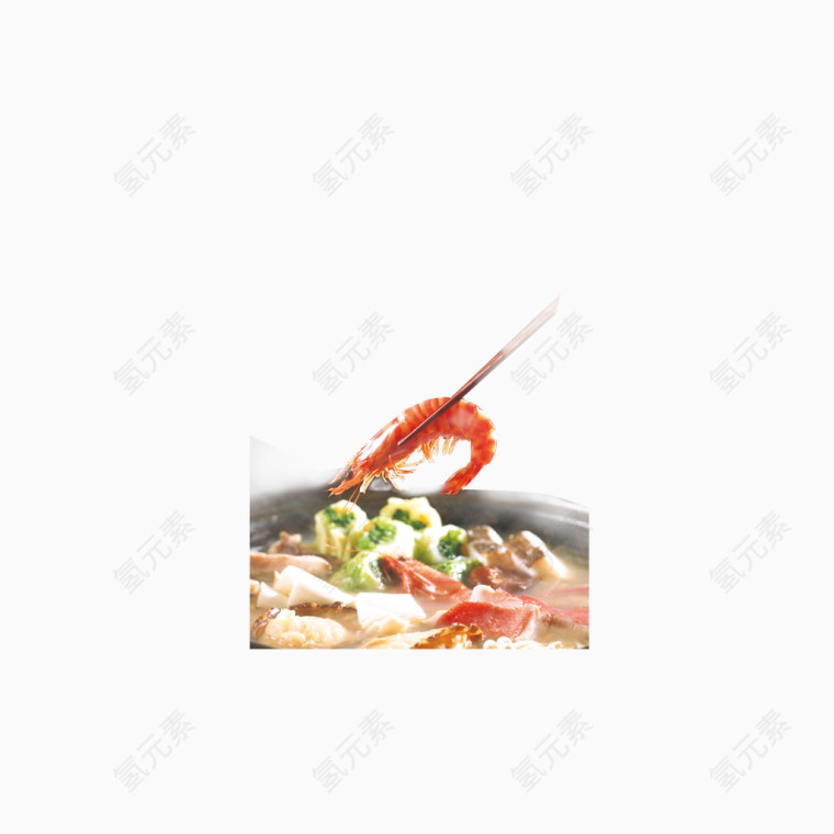 鲜虾火锅实物