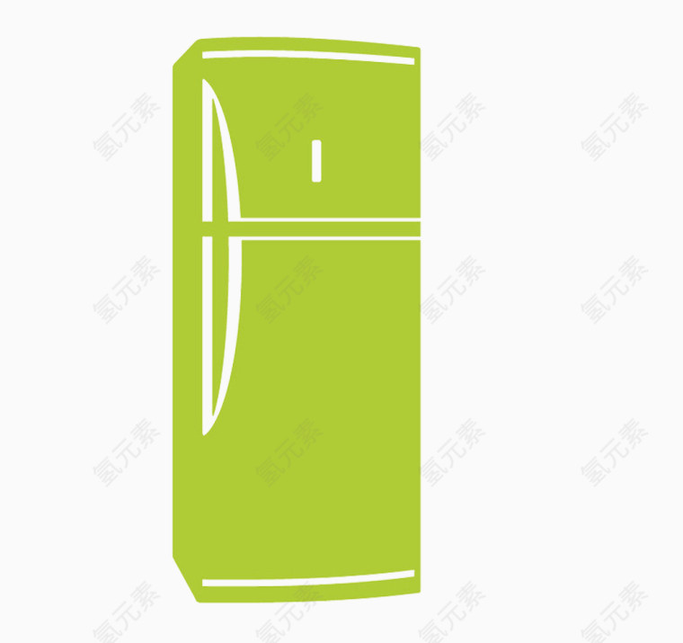 草绿色冰箱图标